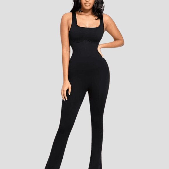 Magic Sculpt Flared Shaping Jumpsuit - Picture 1 of 12